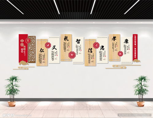 中华传统文化文化墙设计图