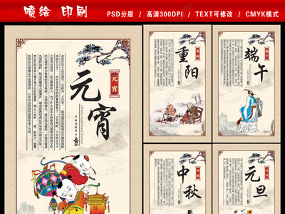 传统节日中国文化展板